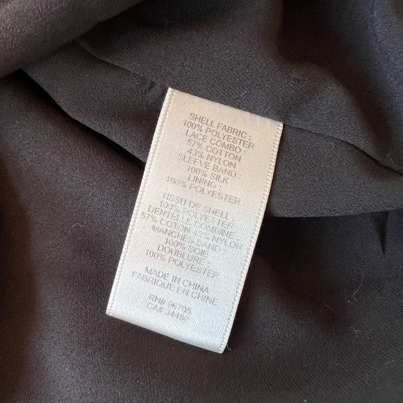 REBECCA TAYLOR Black Polka Dot Lace Sleeve Mini Dress with Flutter Hem 0… - Picture 11 of 16